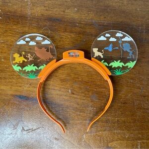 Disney Parks Lion King Light-Up Mickey Ears Timon, Pumba & Simba Rare Collector